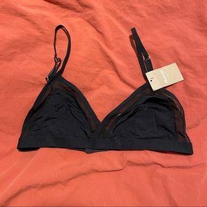 Madewell Bralette - black with sheer detail